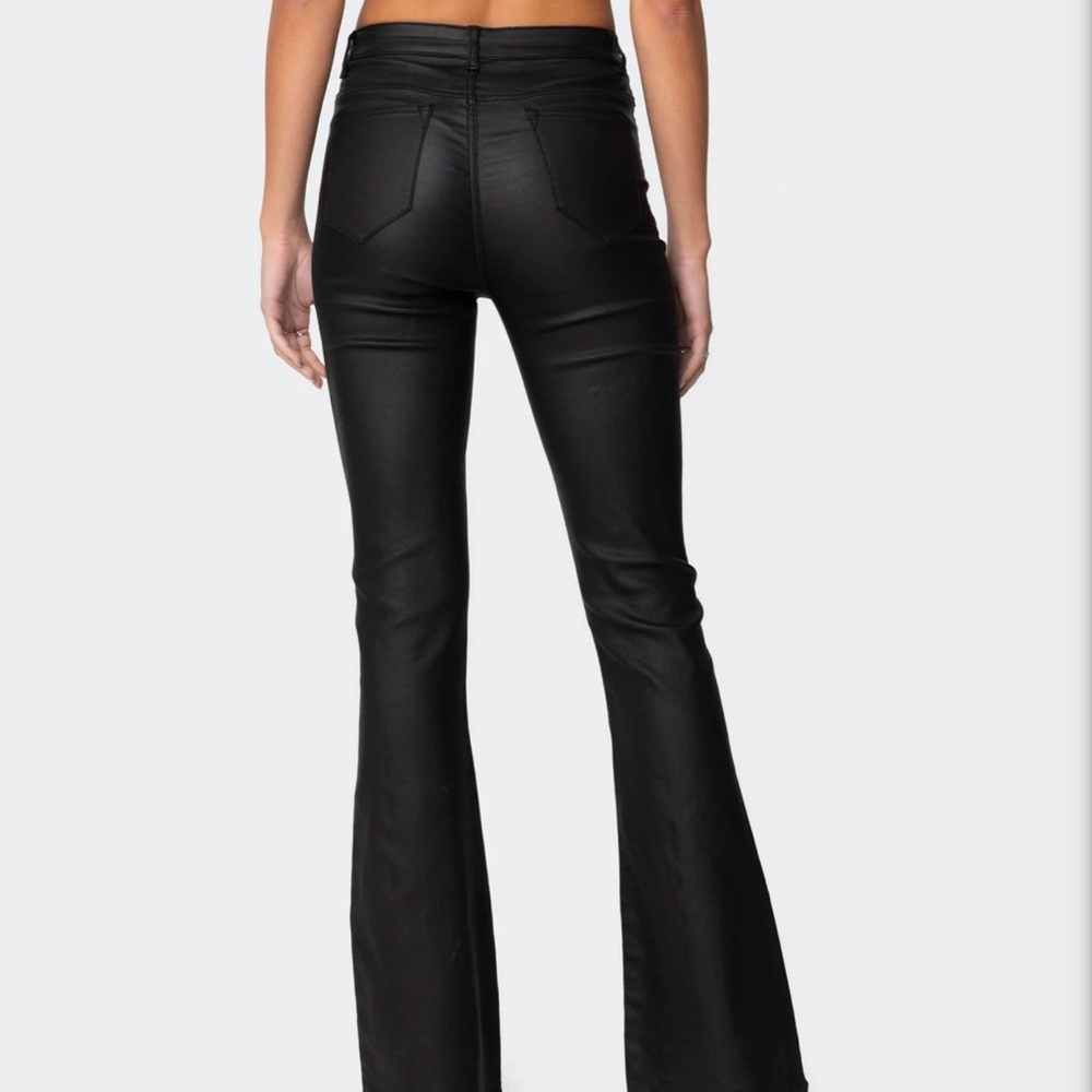 edikted black leather pants